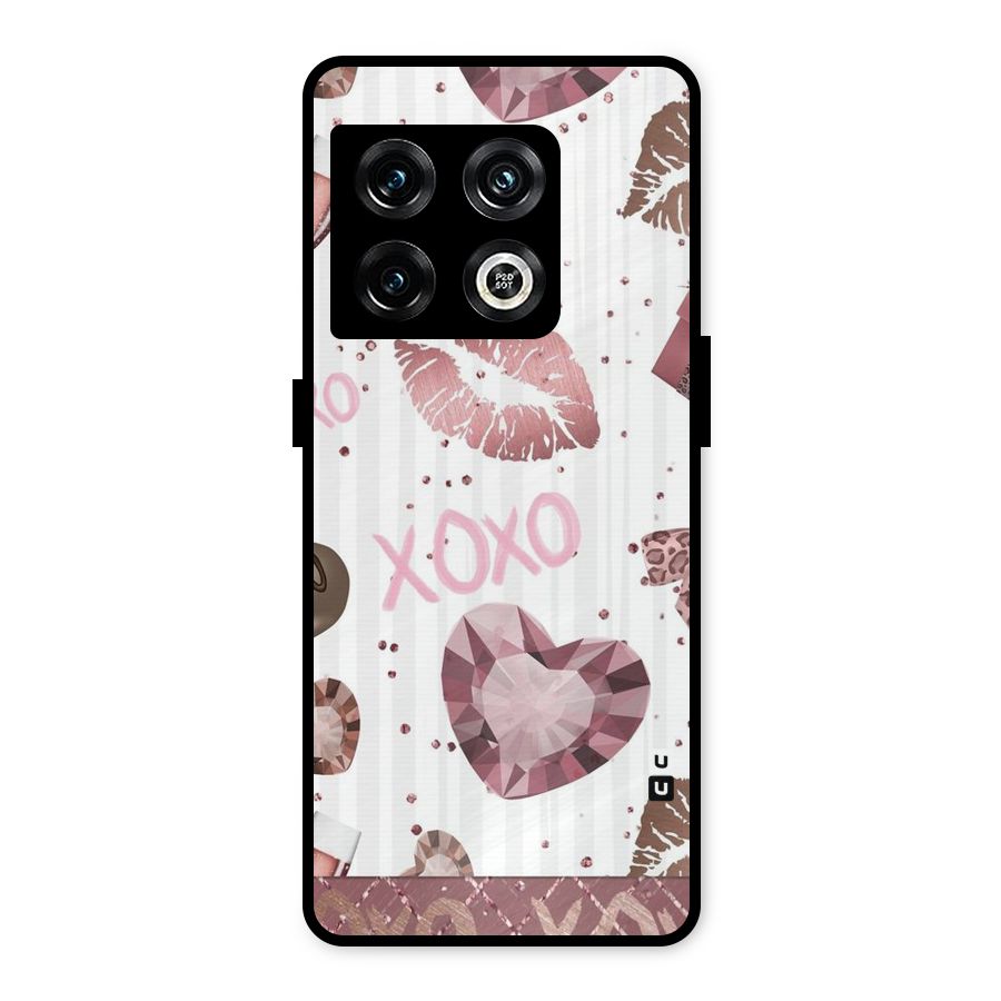 Wine Lip xoxo Metal Back Case for OnePlus 10 Pro 5G