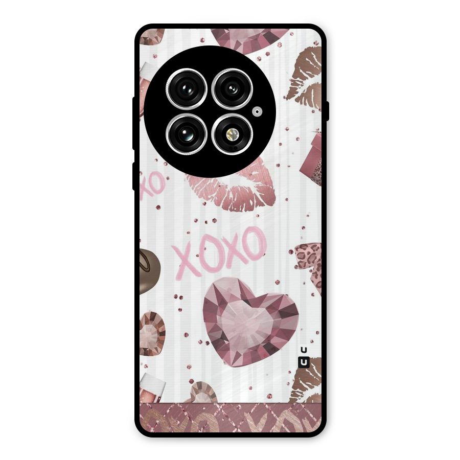 Wine Lip xoxo Metal Back Case for OnePlus 13