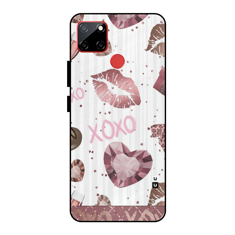 Wine Lip xoxo Metal Back Case for Realme C12