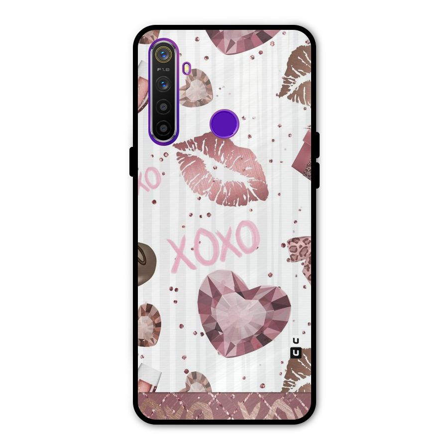 Wine Lip xoxo Metal Back Case for Realme Narzo 10