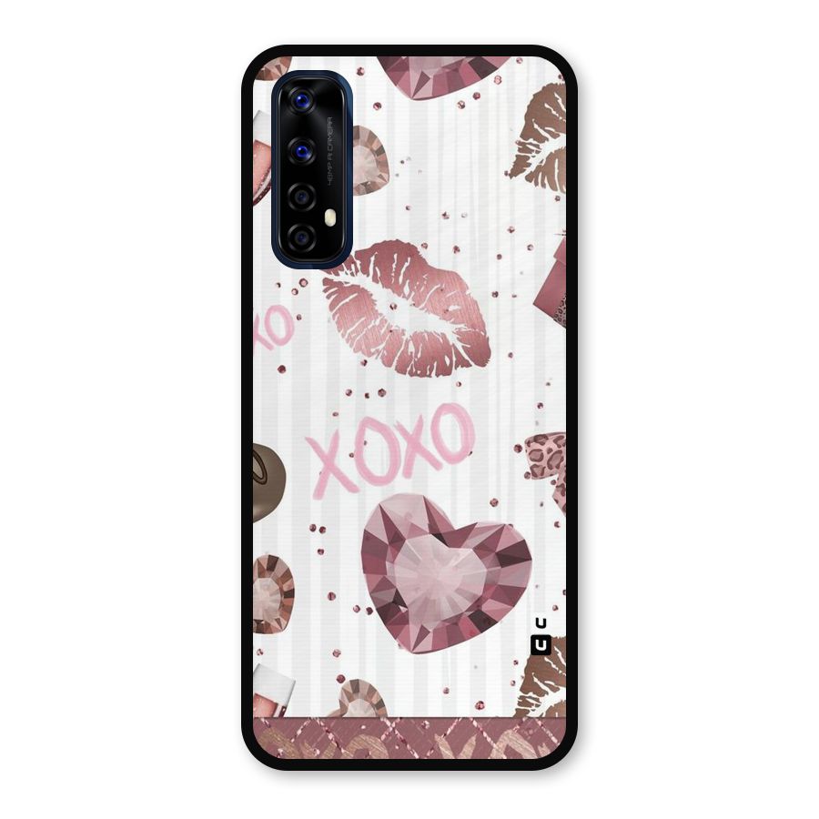Wine Lip xoxo Metal Back Case for Realme Narzo 20 Pro