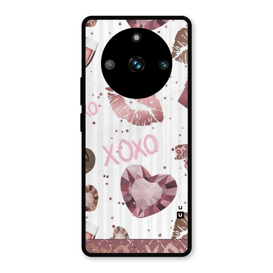 Wine Lip xoxo Metal Back Case for Realme Narzo 60 Pro