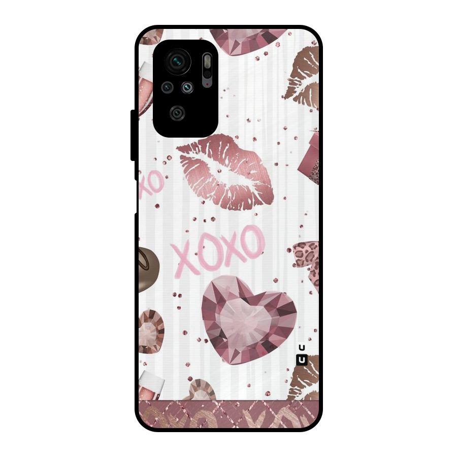 Wine Lip xoxo Metal Back Case for Redmi Note 10S