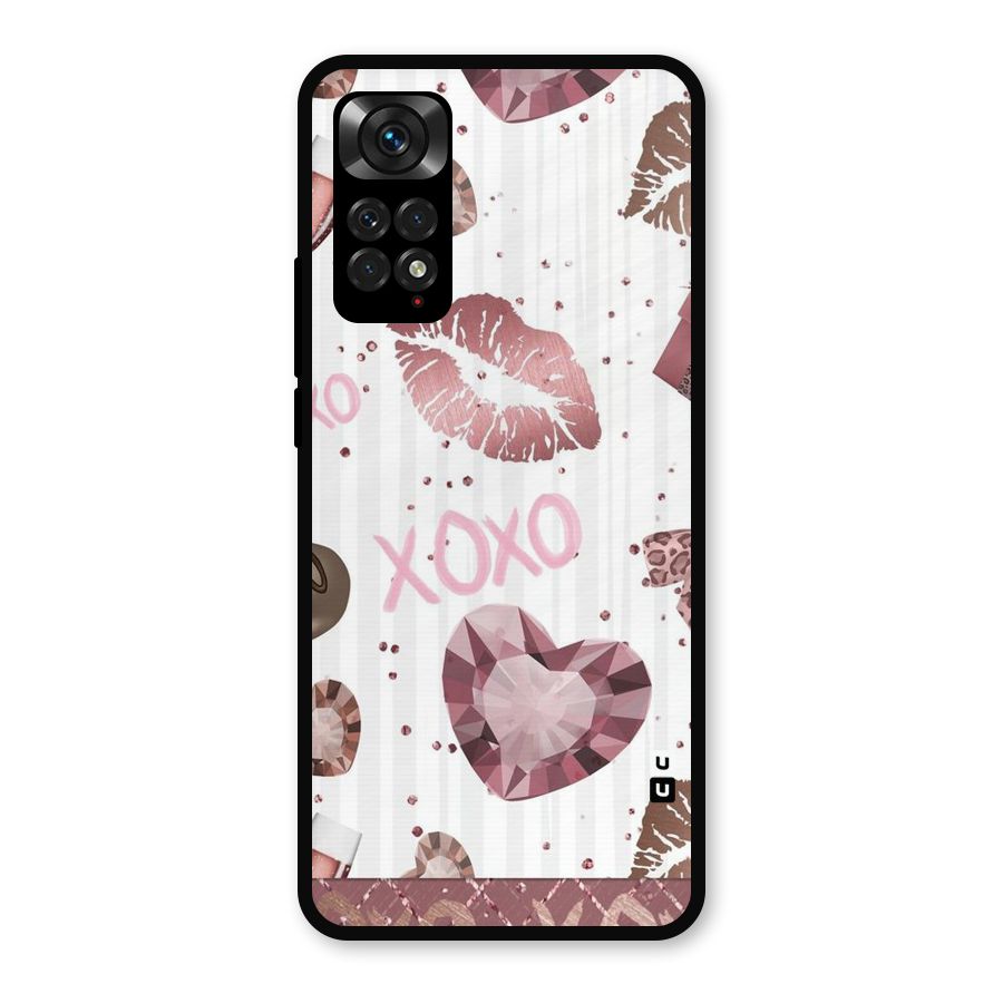 Wine Lip xoxo Metal Back Case for Redmi Note 11s