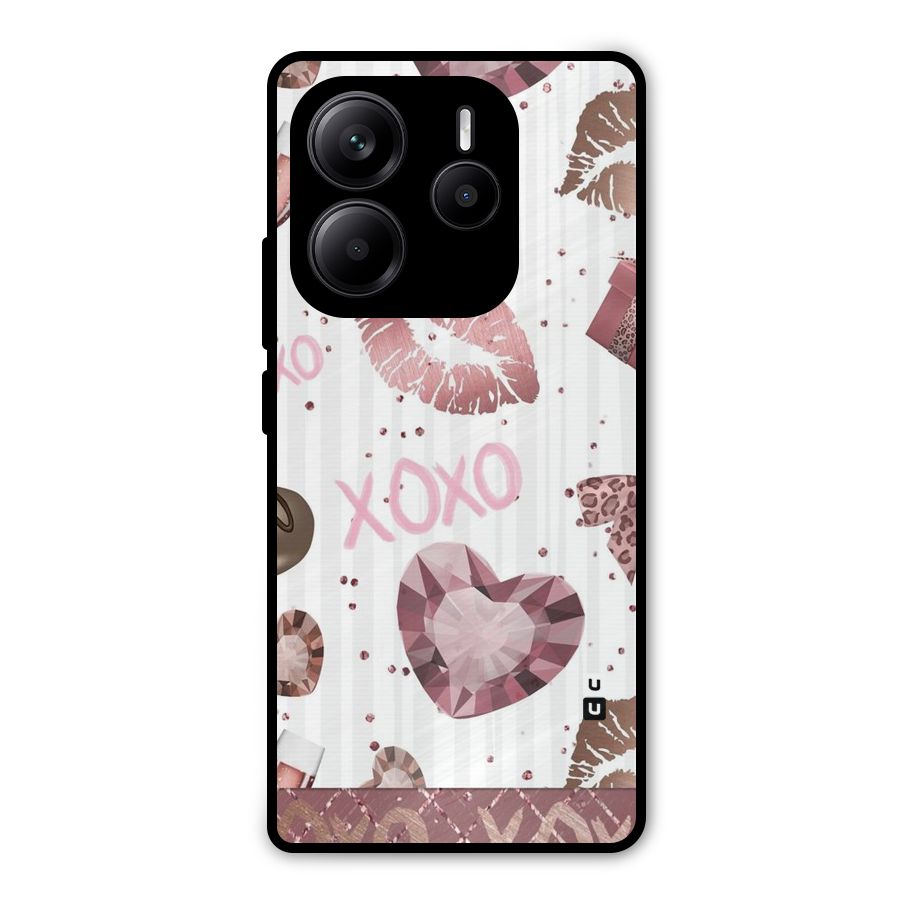 Wine Lip xoxo Metal Back Case for Redmi Note 14 5G