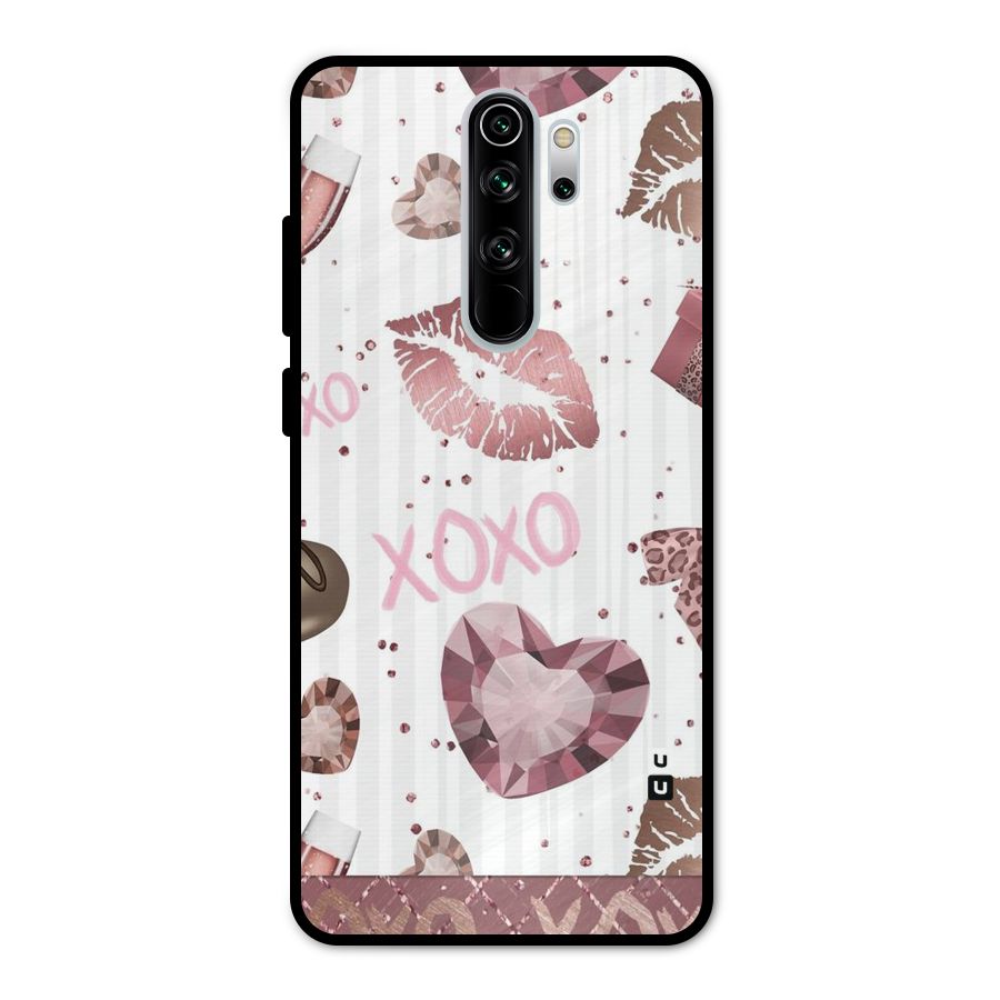 Wine Lip xoxo Metal Back Case for Redmi Note 8 Pro