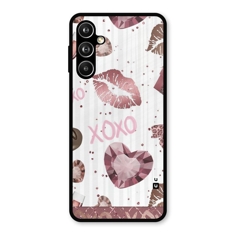 Wine Lip xoxo Metal Back Case for Samsung Galaxy M54