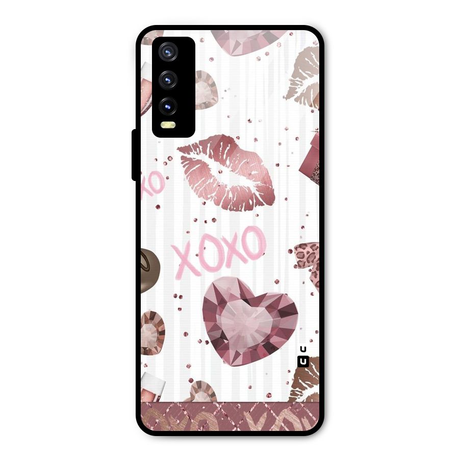 Wine Lip xoxo Metal Back Case for Vivo Y20g