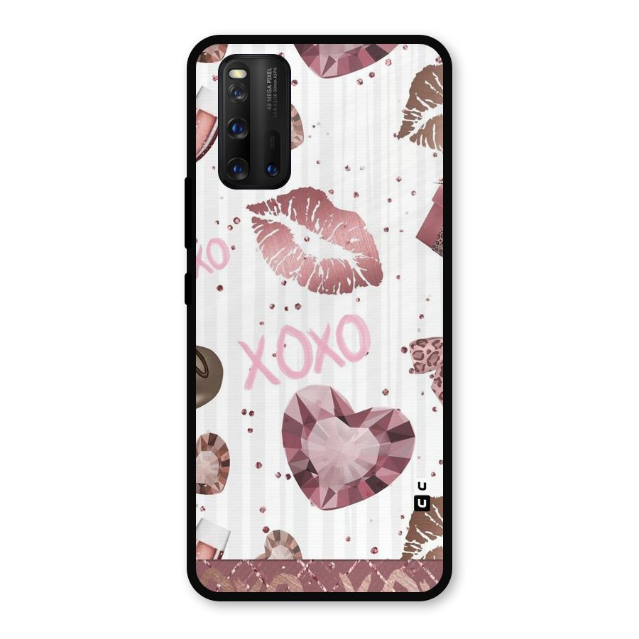 Wine Lip xoxo Metal Back Case for iQOO 3