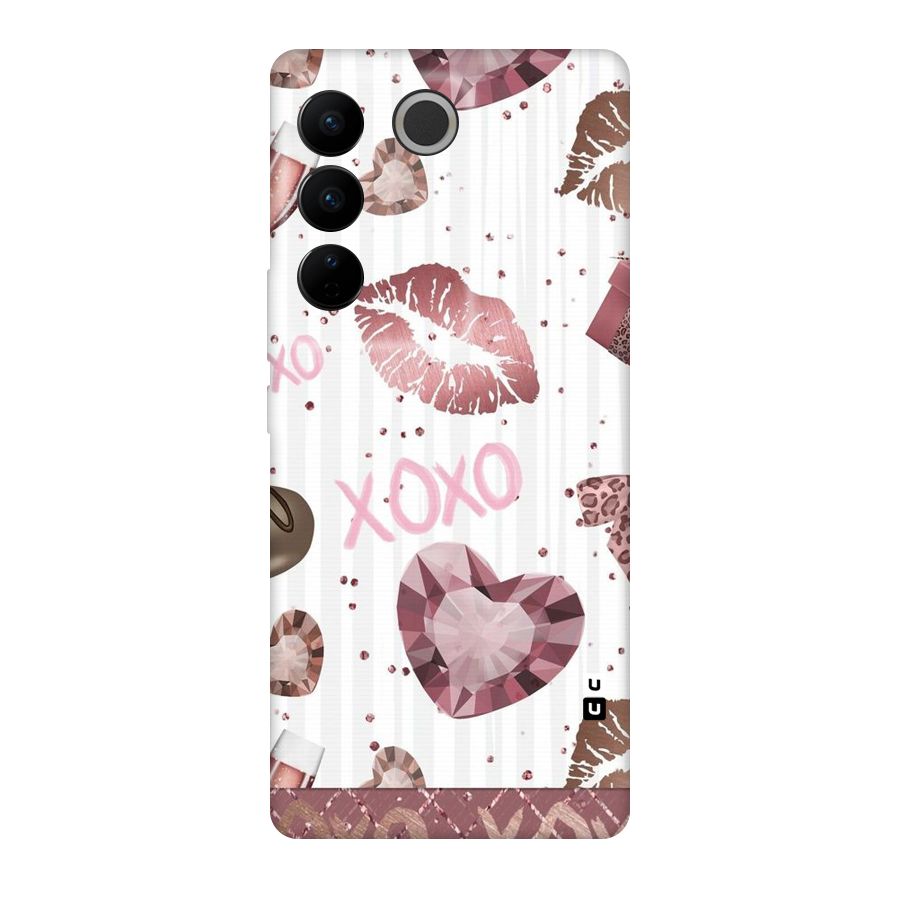 Wine Lip xoxo Original Polycarbonate Back Case for Vivo V27