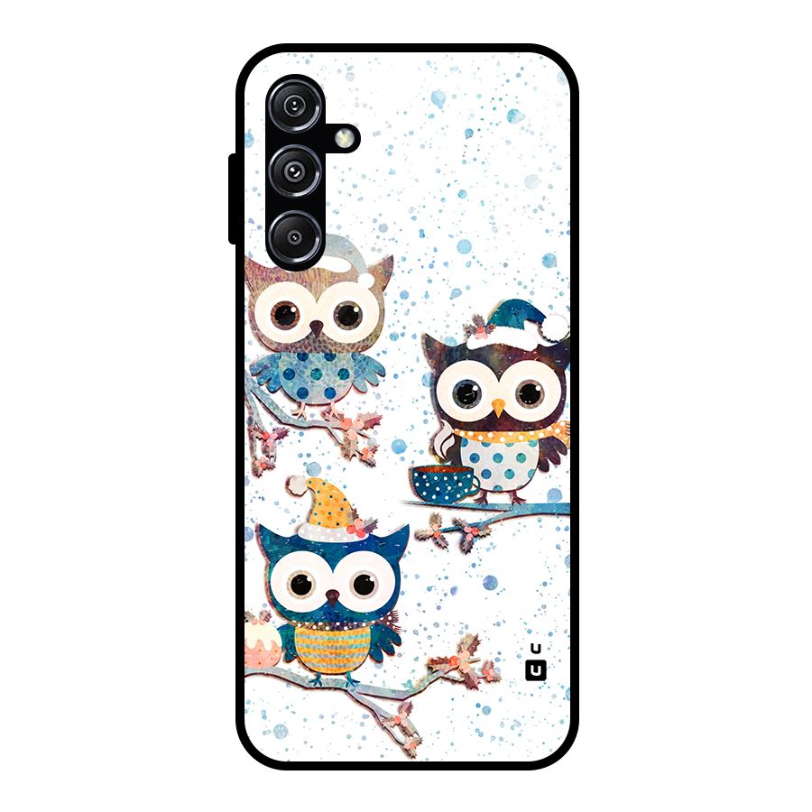 Winter Owls Glass Back Case for Galaxy M34 5G