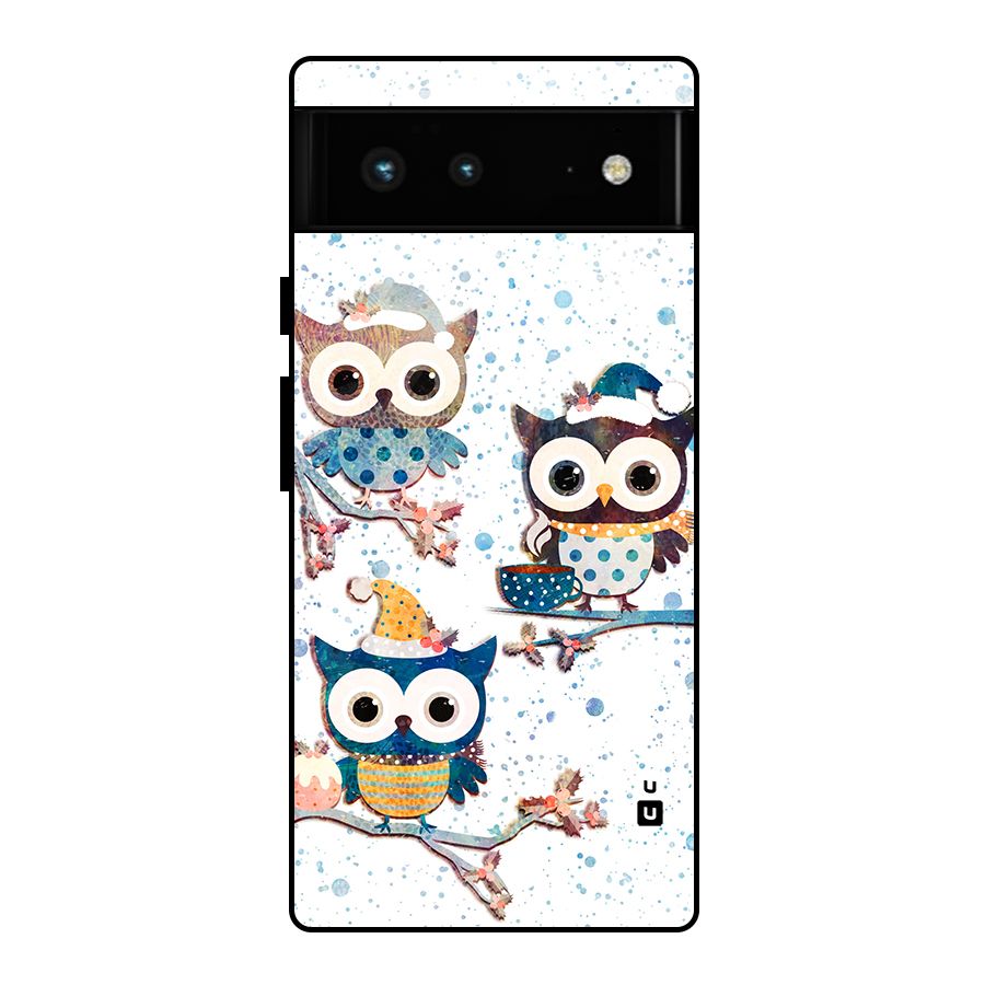 Winter Owls Glass Back Case for Google Pixel 6