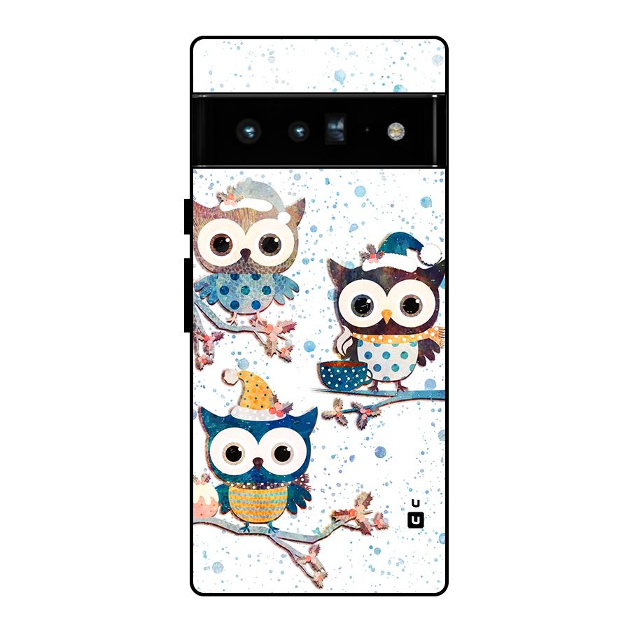 Winter Owls Glass Back Case for Google Pixel 6 Pro