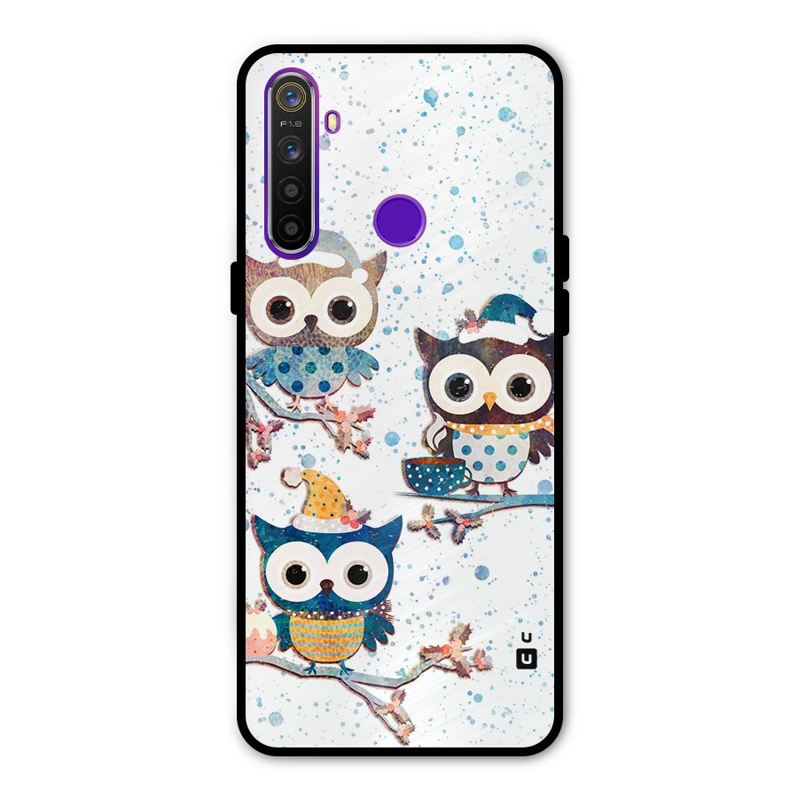 Winter Owls Glass Back Case for Realme 5s