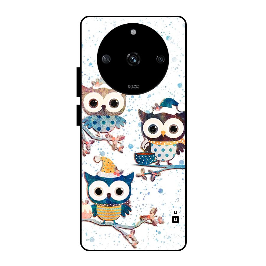 Winter Owls Glass Back Case for Realme Narzo 60 5G
