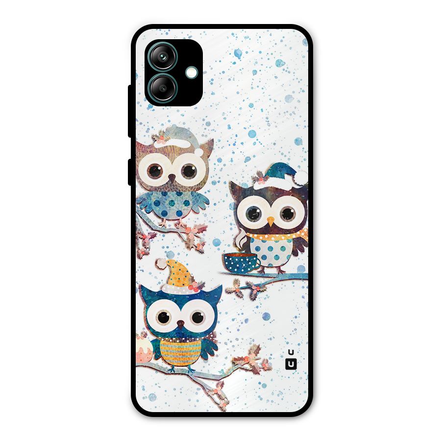 Winter Owls Metal Back Case for Galaxy A04