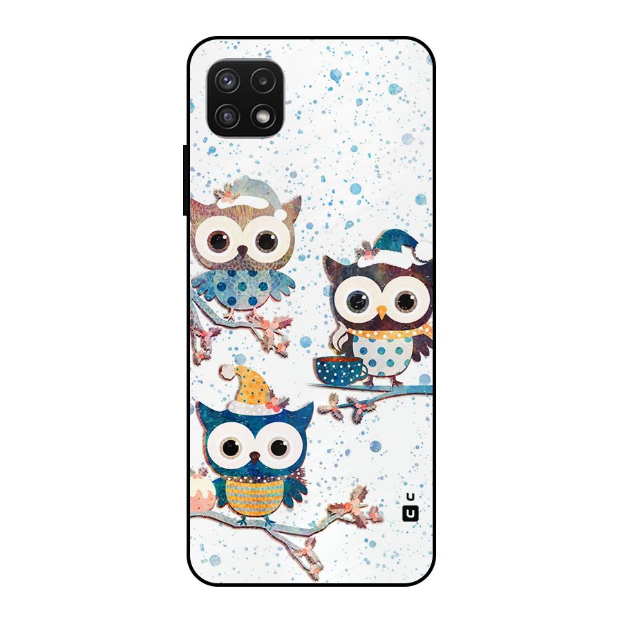 Winter Owls Metal Back Case for Galaxy A22 5G