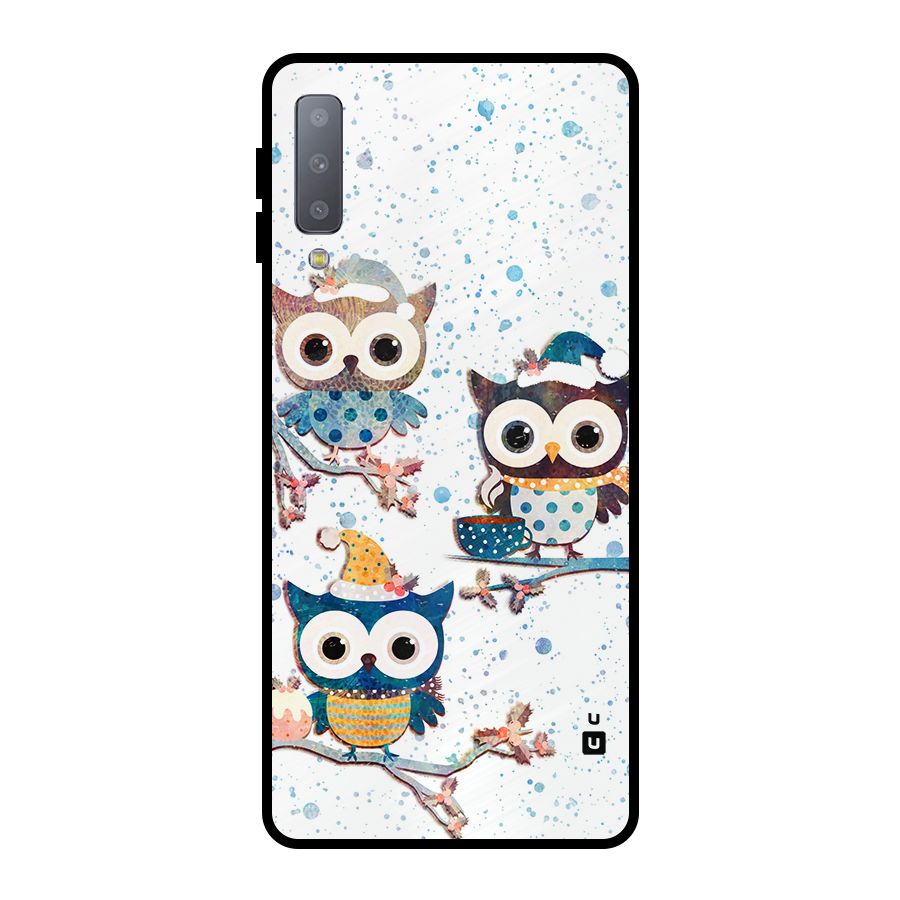 Winter Owls Metal Back Case for Galaxy A7 (2018)