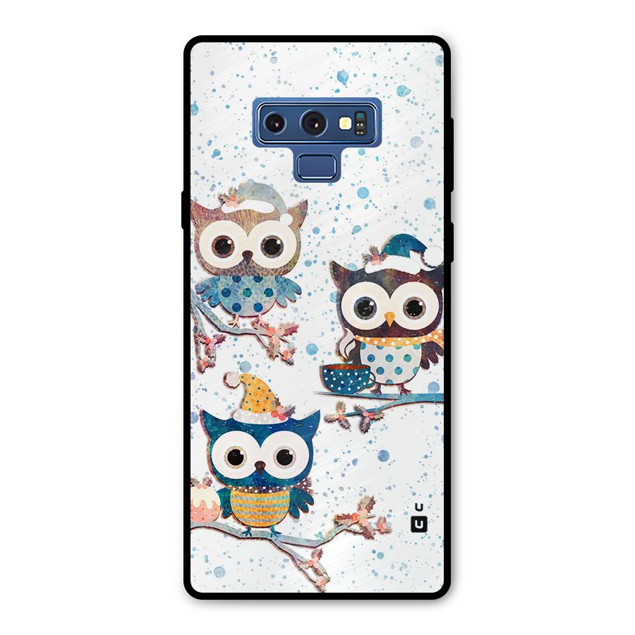 Winter Owls Metal Back Case for Galaxy Note 9