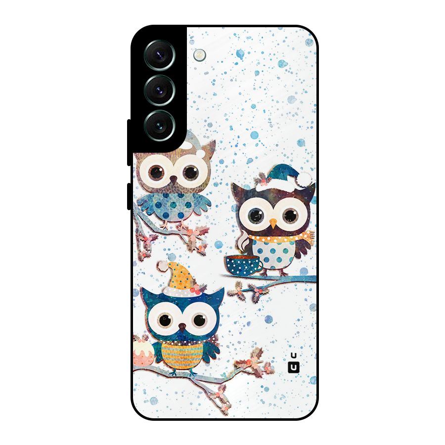 Winter Owls Metal Back Case for Galaxy S22 Plus 5G