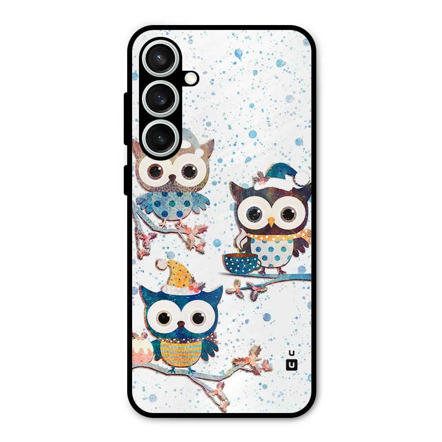 Winter Owls Metal Back Case for Galaxy S23 FE
