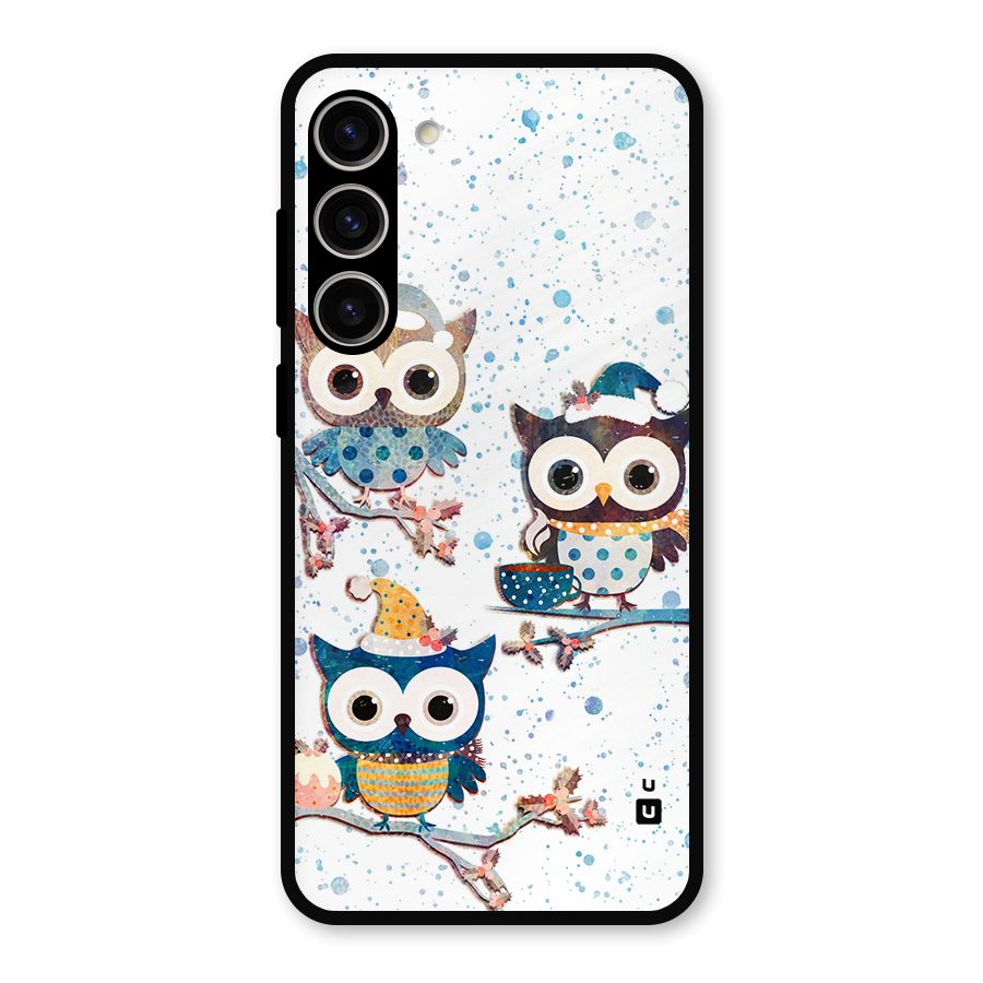 Winter Owls Metal Back Case for Galaxy S23 Plus