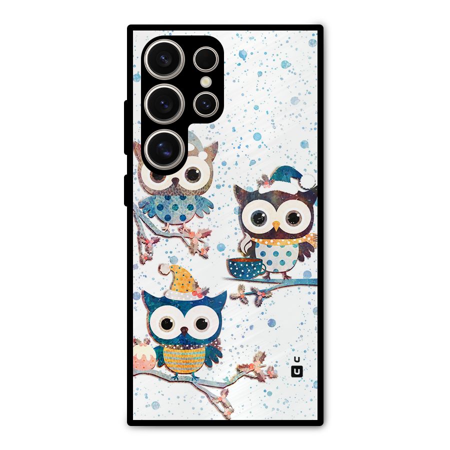 Winter Owls Metal Back Case for Galaxy S24 Ultra