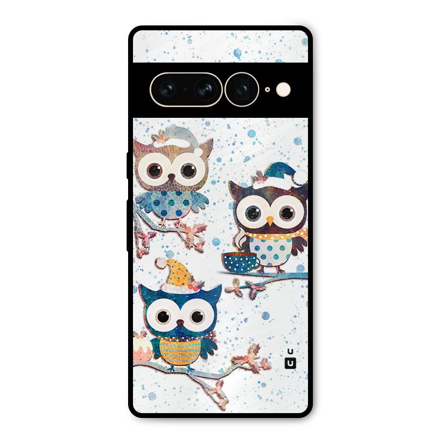 Winter Owls Metal Back Case for Google Pixel 7 Pro