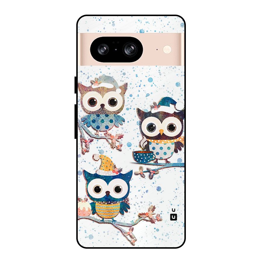 Winter Owls Metal Back Case for Google Pixel 8