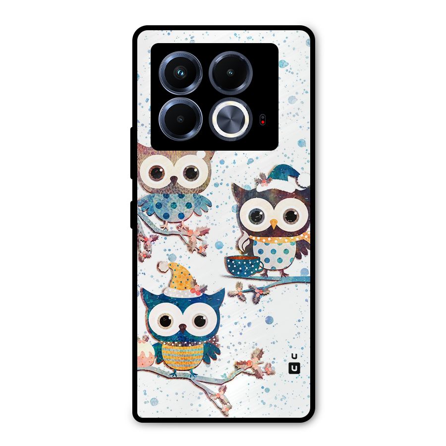 Winter Owls Metal Back Case for Infinix Note 40 5G
