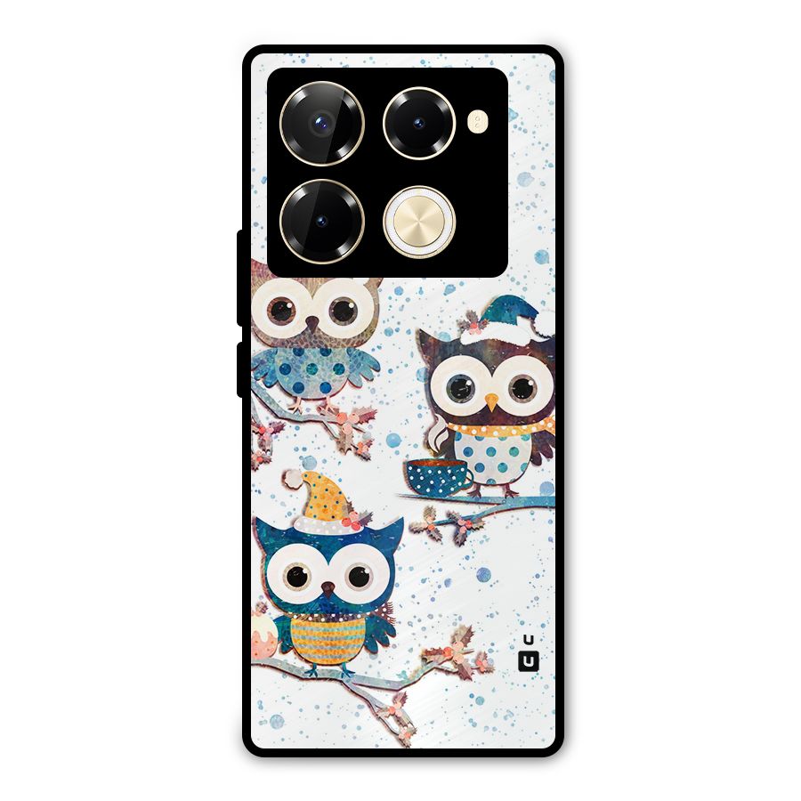 Winter Owls Metal Back Case for Infinix Note 40 Pro Plus