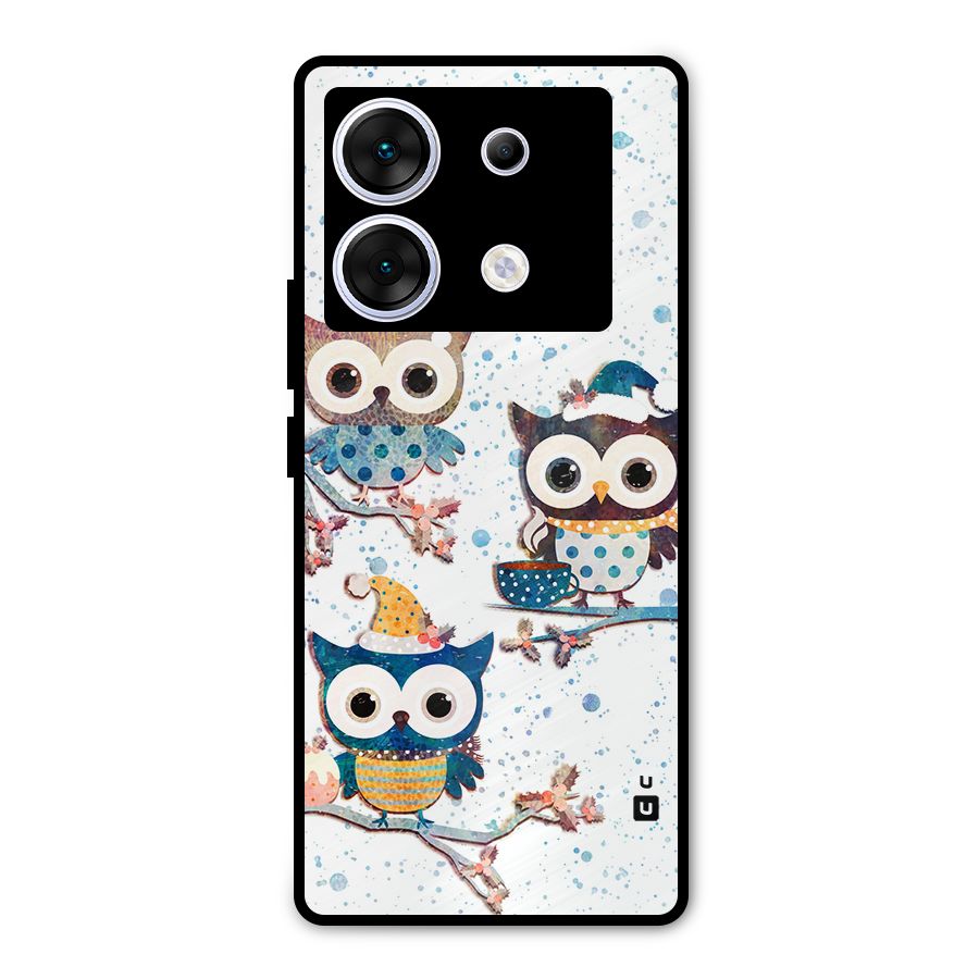 Winter Owls Metal Back Case for Infinix Zero 30 5G