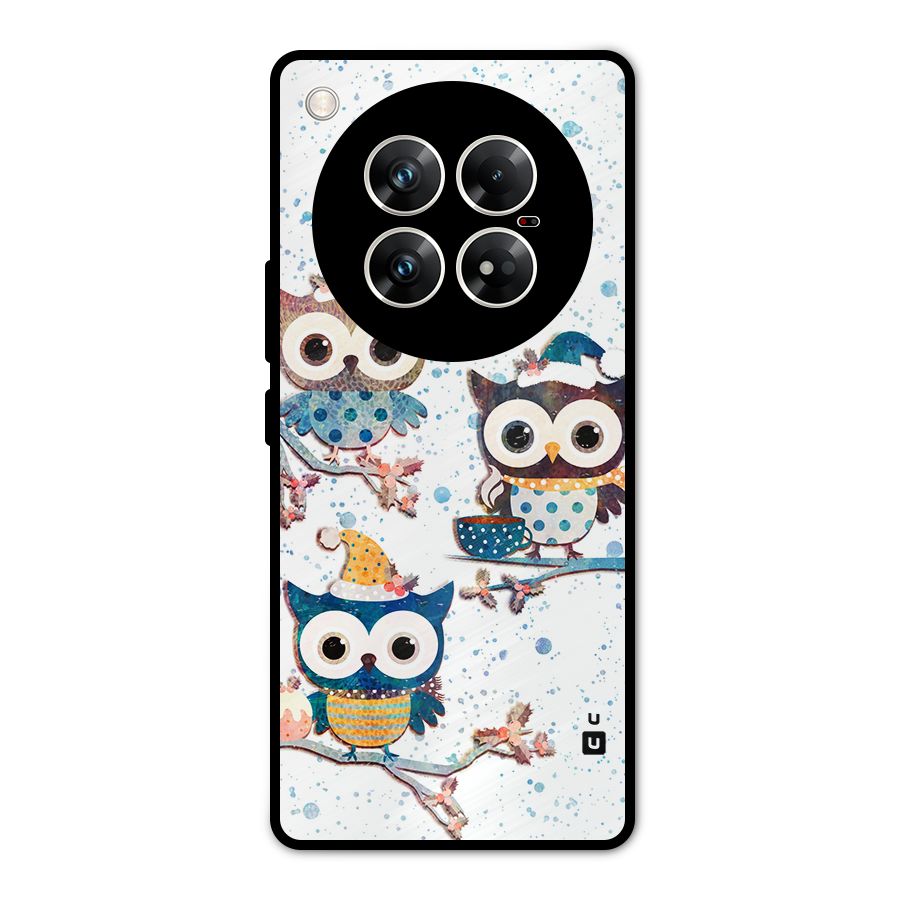 Winter Owls Metal Back Case for Infinix Zero 40 5G