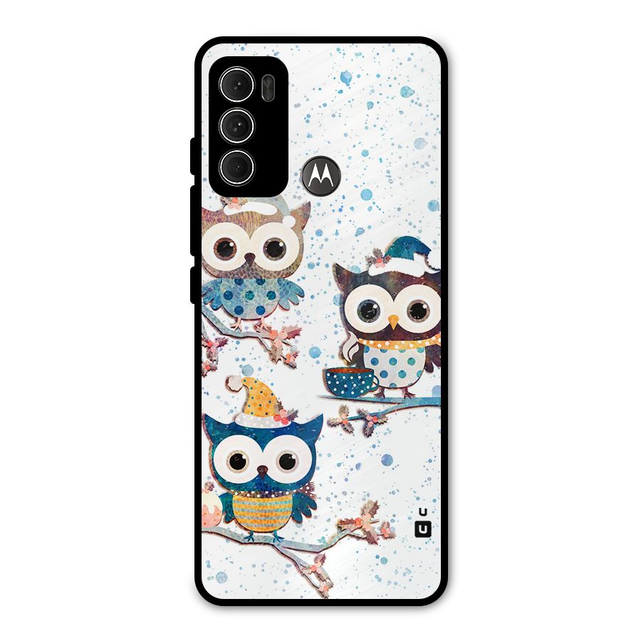 Winter Owls Metal Back Case for Moto G60