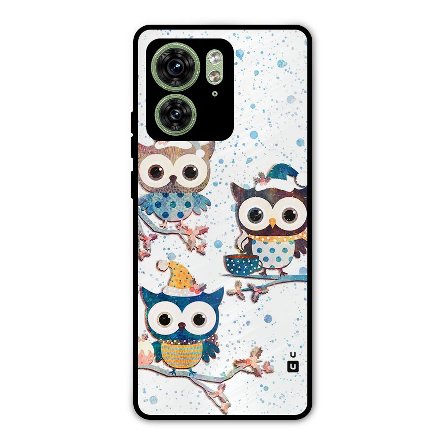 Winter Owls Metal Back Case for Motorola Edge 40 5G
