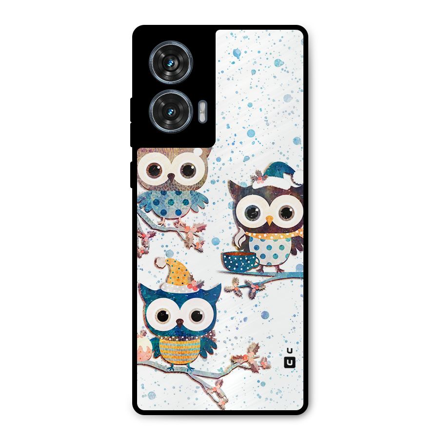 Winter Owls Metal Back Case for Motorola Edge 50 Fusion