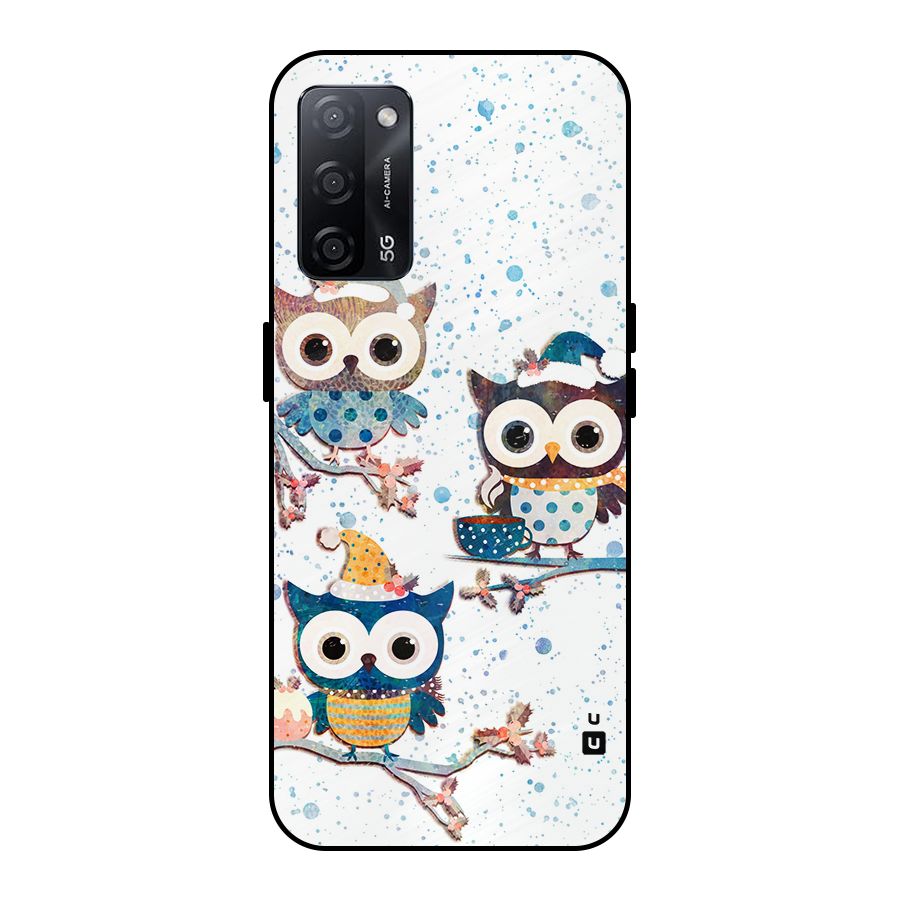 Winter Owls Metal Back Case for Oppo A53s 5G