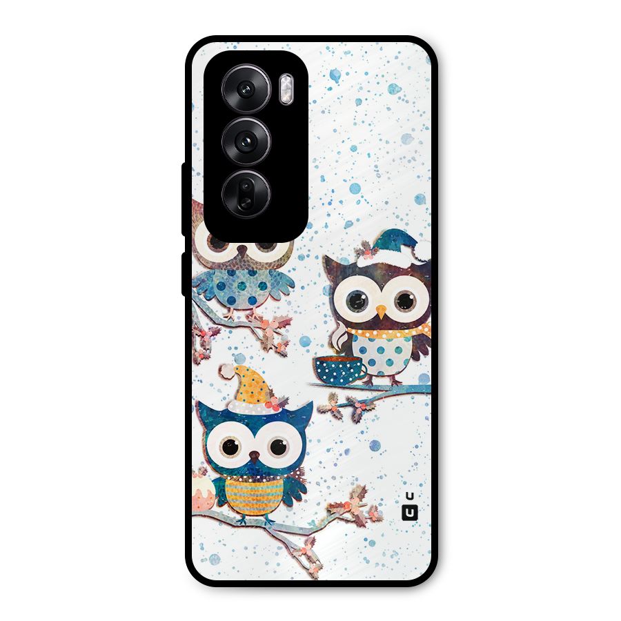 Winter Owls Metal Back Case for Oppo Reno12