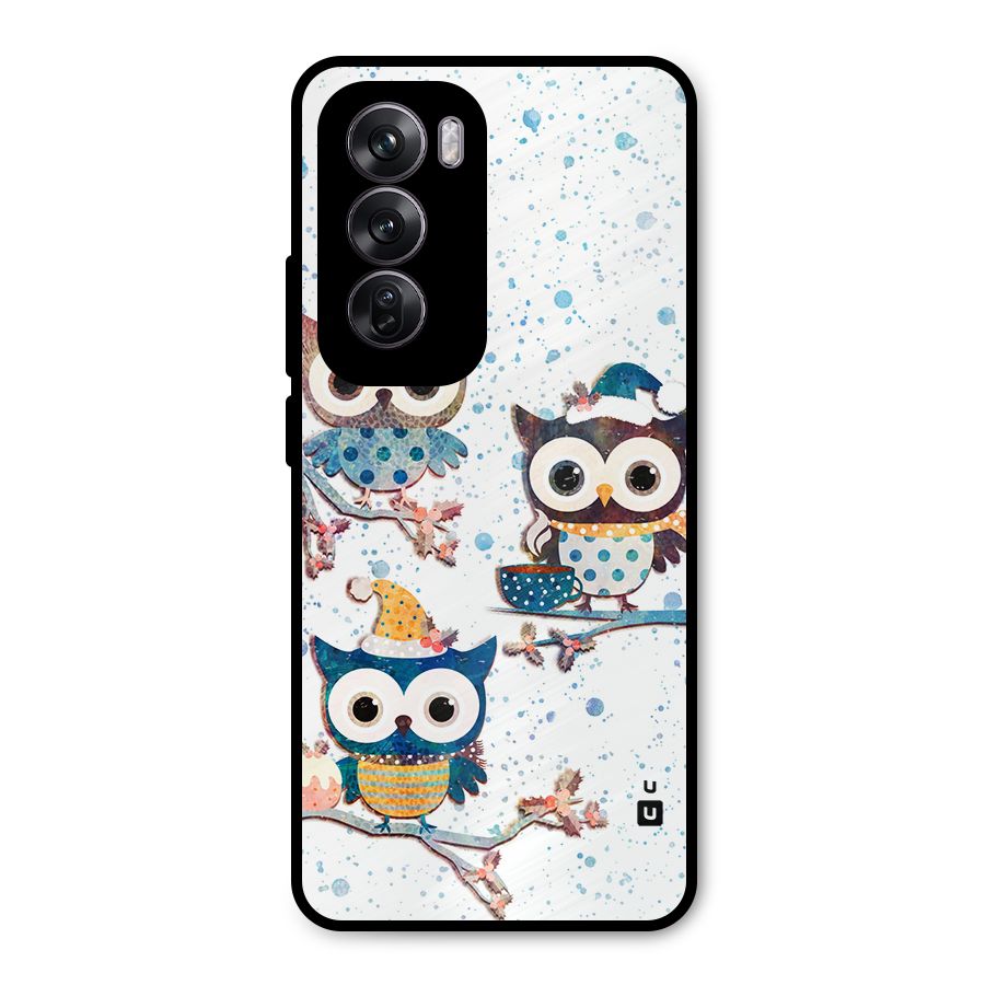 Winter Owls Metal Back Case for Oppo Reno12 Pro