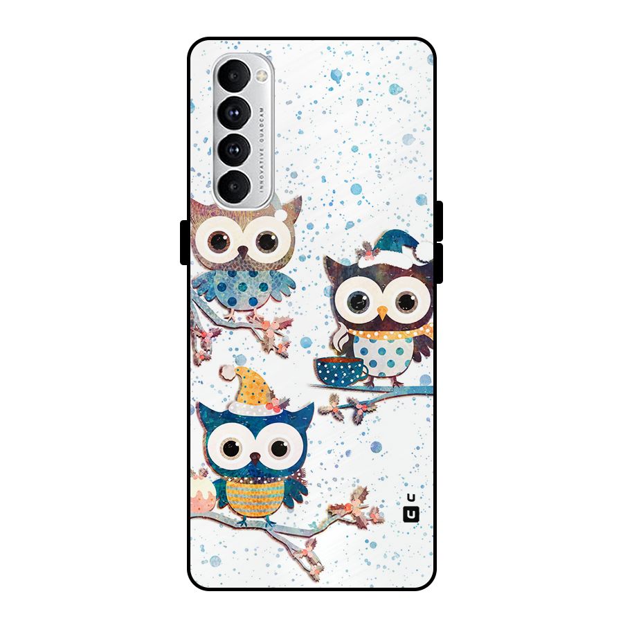 Winter Owls Metal Back Case for Oppo Reno4 Pro