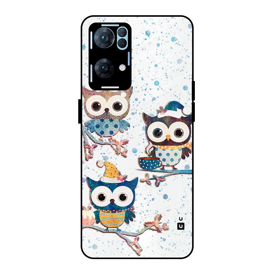 Winter Owls Metal Back Case for Oppo Reno7 Pro 5G