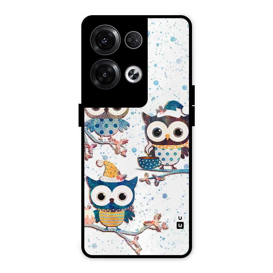Winter Owls Metal Back Case for Oppo Reno8 Pro 5G