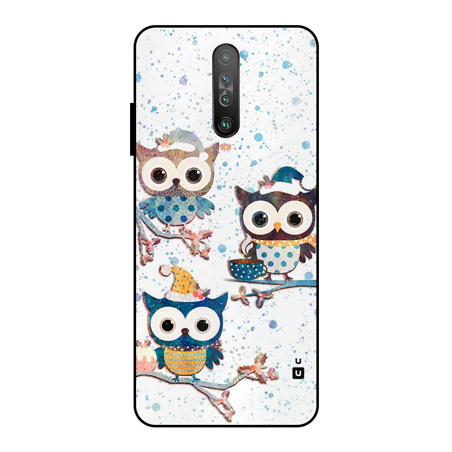 Winter Owls Metal Back Case for Poco X2