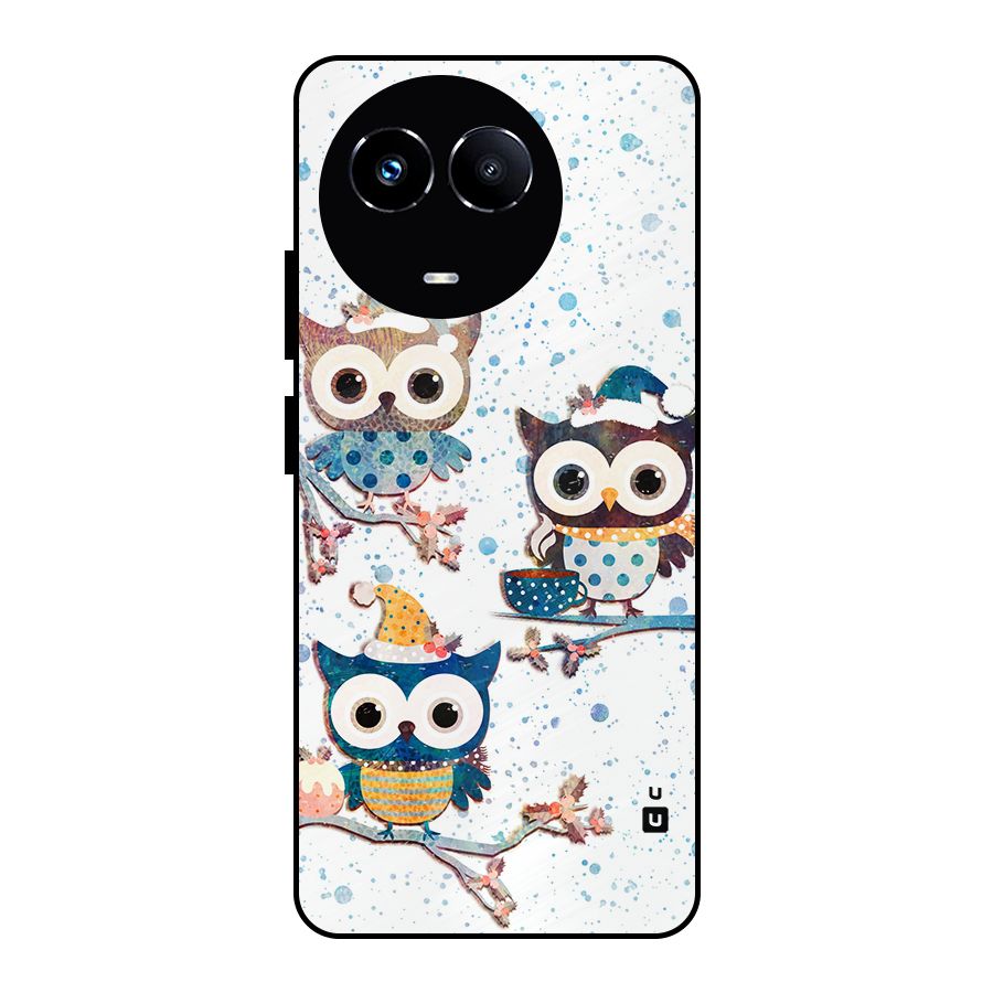 Winter Owls Metal Back Case for Realme 11 5G