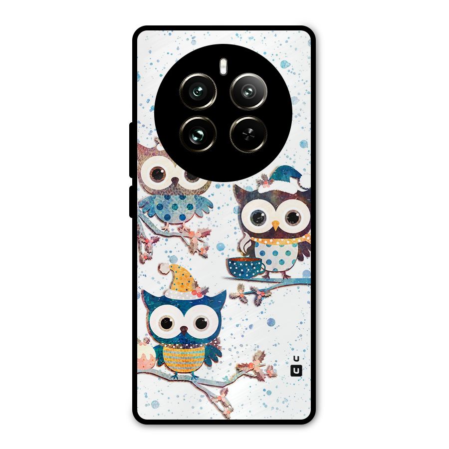 Winter Owls Metal Back Case for Realme 12 Pro