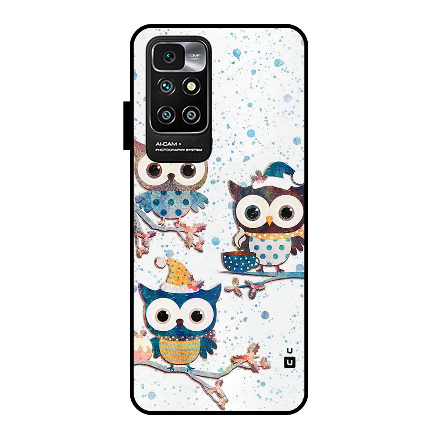 Winter Owls Metal Back Case for Redmi 10 Prime