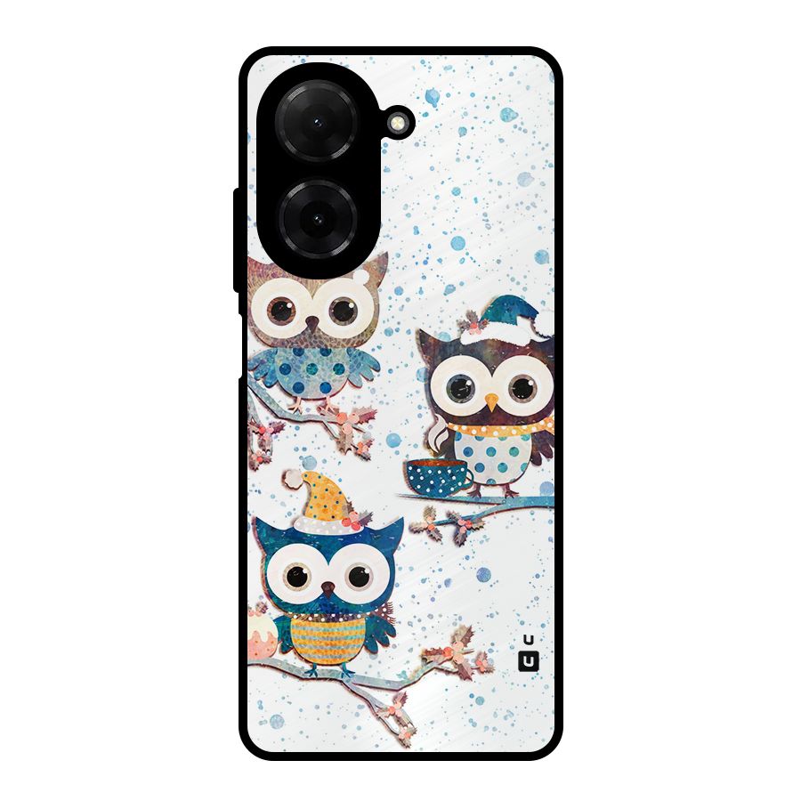Winter Owls Metal Back Case for Redmi A5 4G