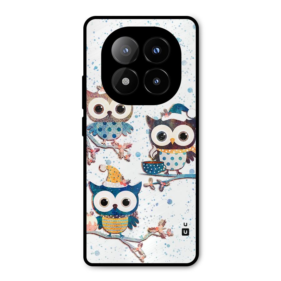 Winter Owls Metal Back Case for Redmi Note 14 Pro Plus 5G