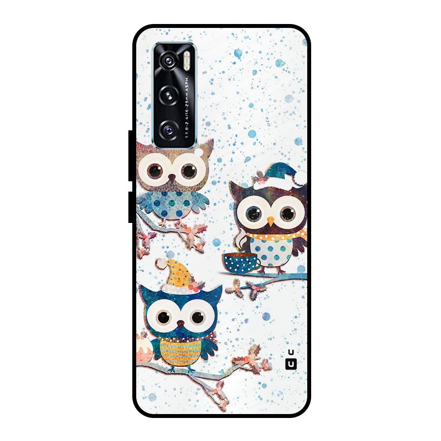 Winter Owls Metal Back Case for Vivo V20 SE