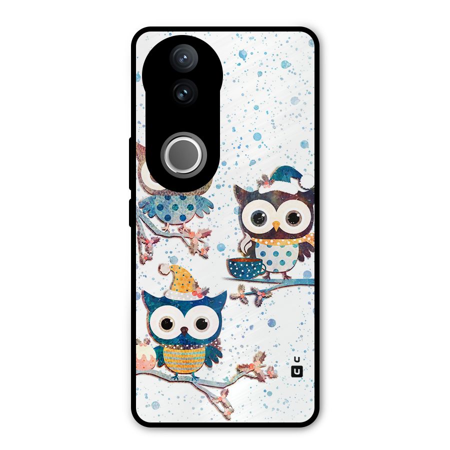 Winter Owls Metal Back Case for Vivo V50